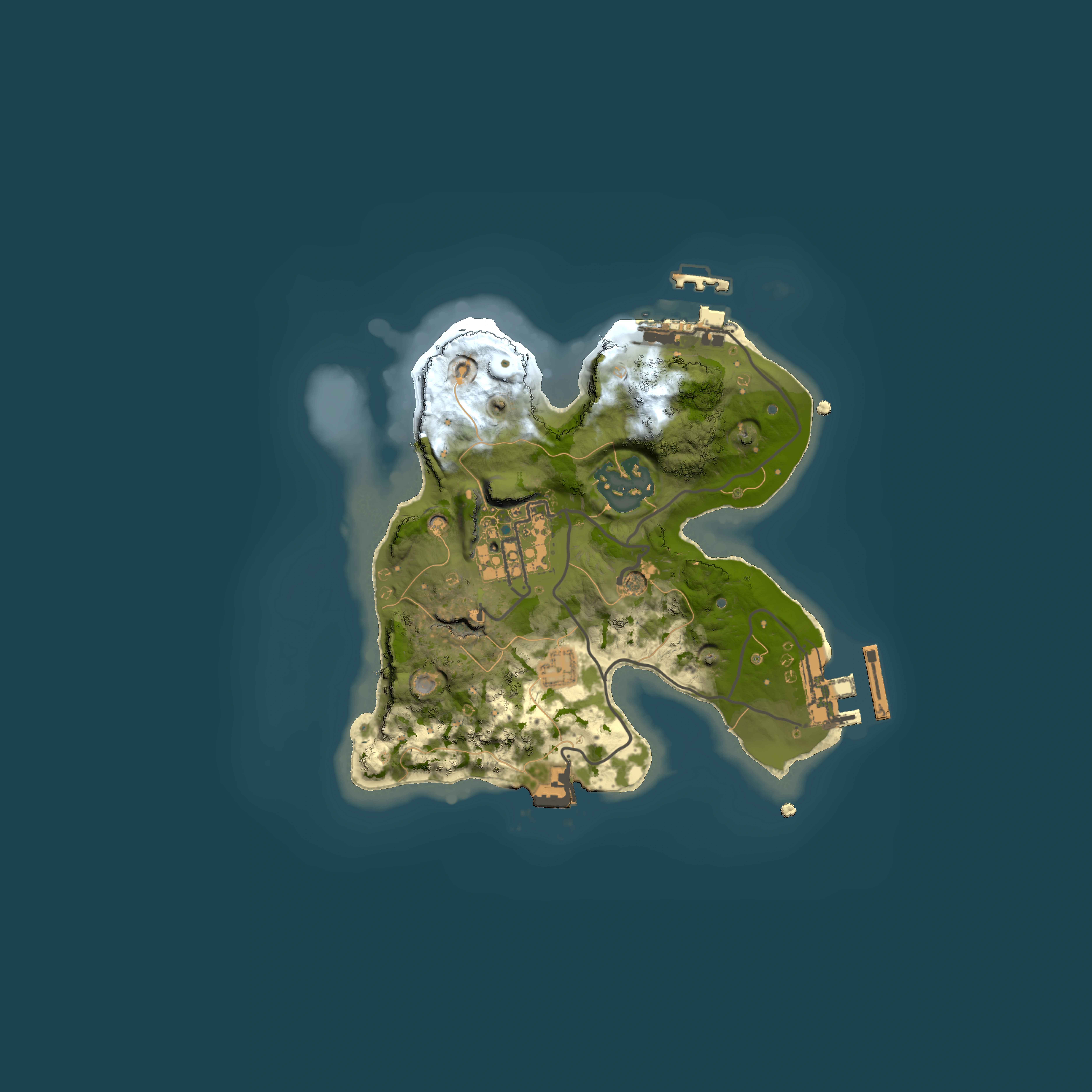 Full top-down render of Rust map seed 1165821592, 2000x2000m