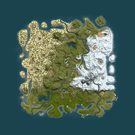 Rust map seed 305756940, 5350x5350m top-down preview