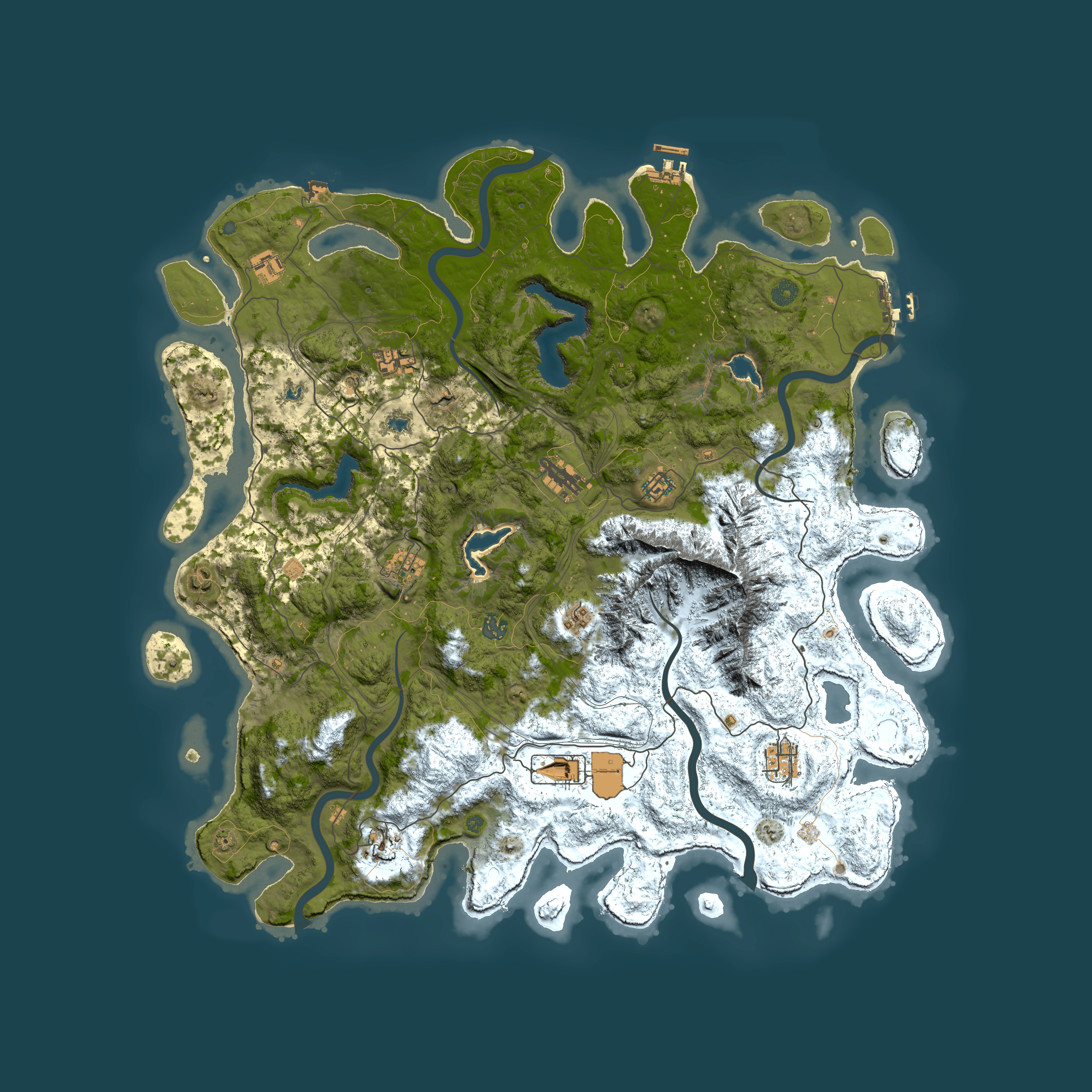 Full top-down render of Rust map seed 826397779, 5000x5000m