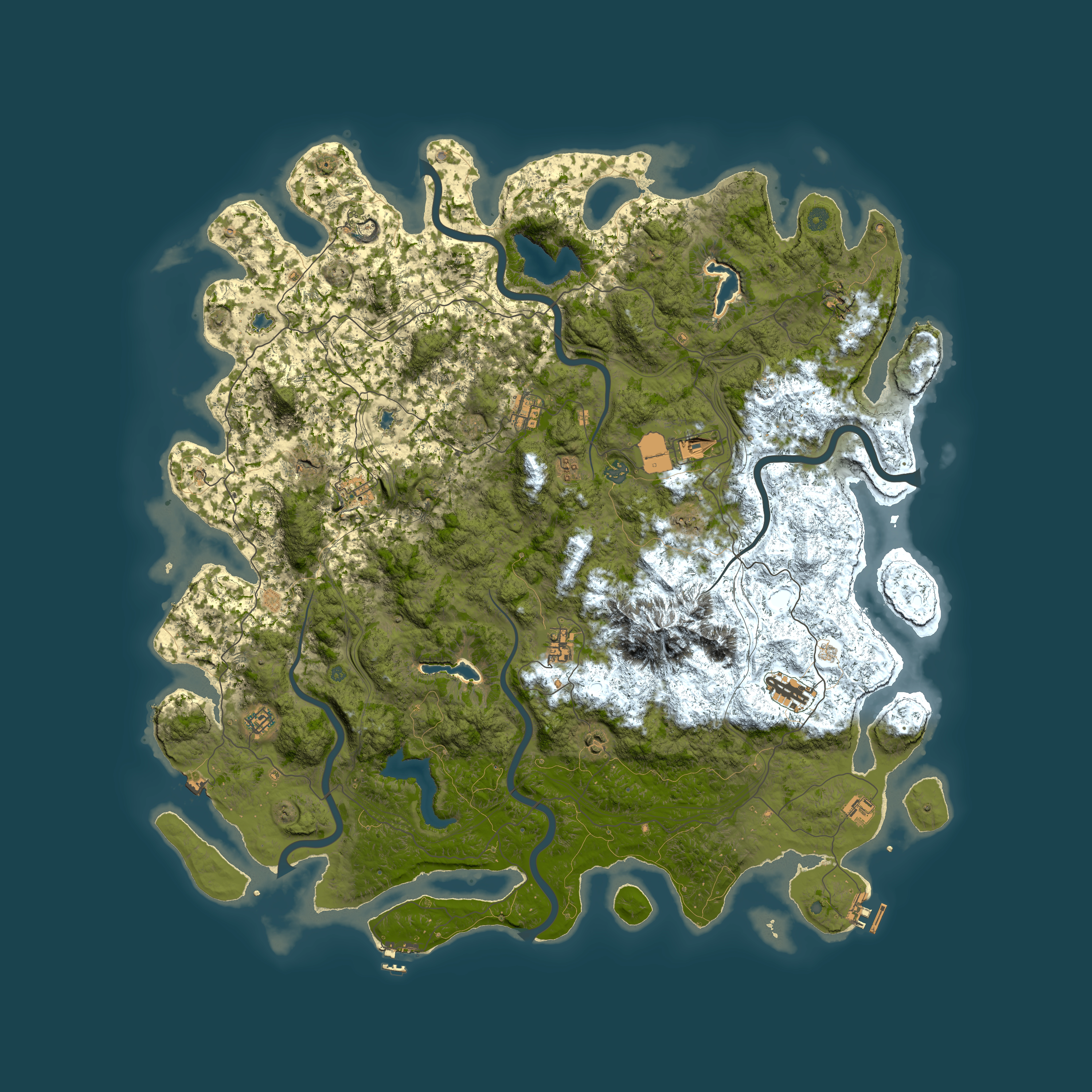 Full top-down render of Rust map seed 644658404, 5650x5650m