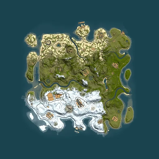 Rust map seed 370097907, 4100x4100m top-down preview