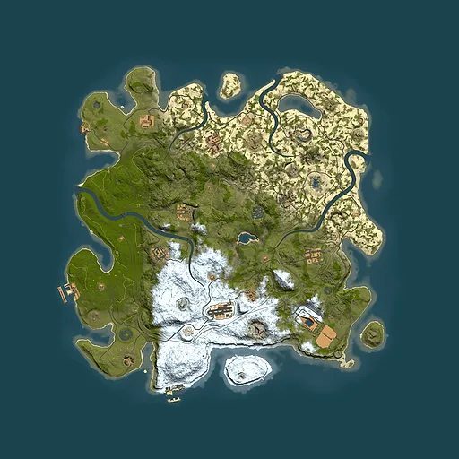 Rust map seed 1168574521, 4300x4300m top-down preview