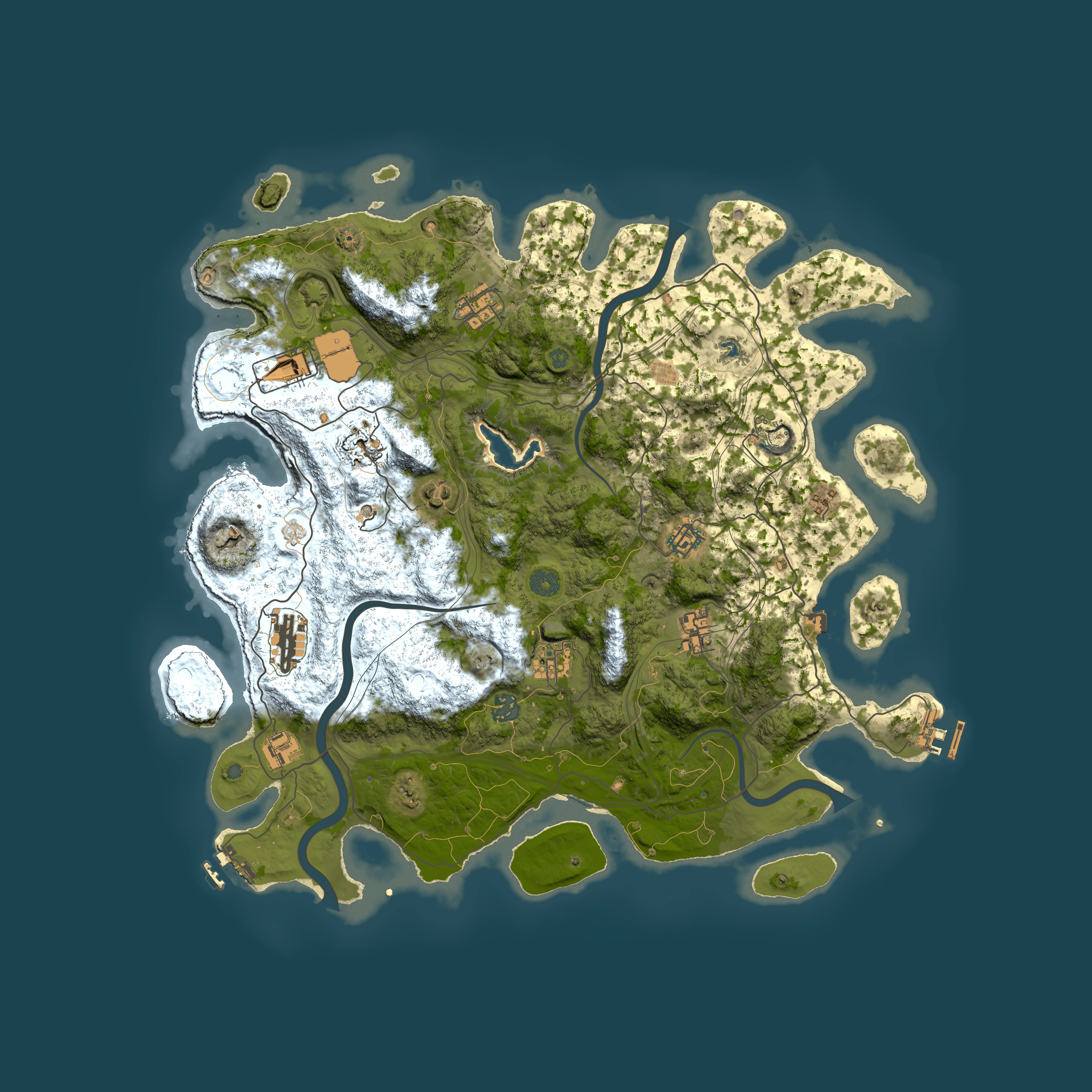 Full top-down render of Rust map seed 1908328688, 4400x4400m