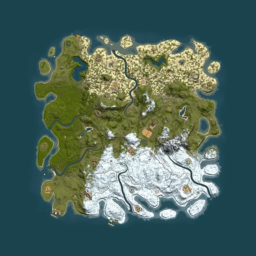 Rust map seed 433498254, 5450x5450m top-down preview