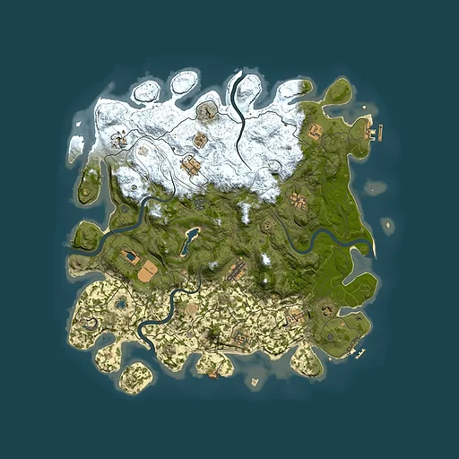 Rust map seed 1999424510, 4400x4400m top-down preview