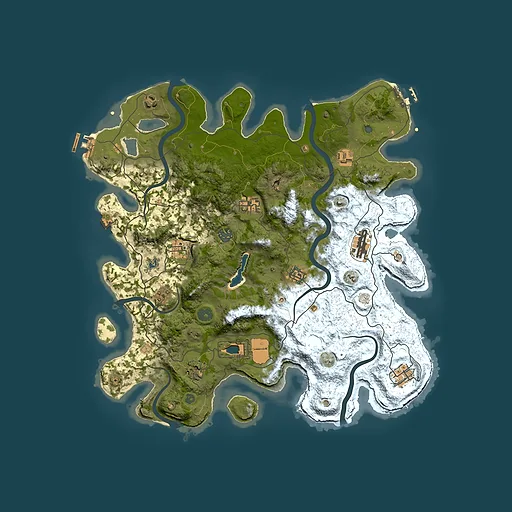 Rust map seed 149331664, 4100x4100m top-down preview
