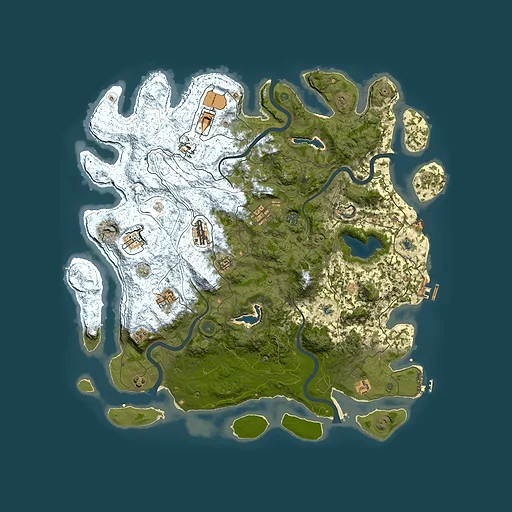 Rust map seed 25805017, 4850x4850m top-down preview