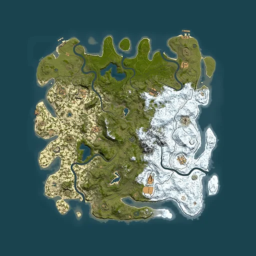 Rust map seed 499614115, 5200x5200m top-down preview
