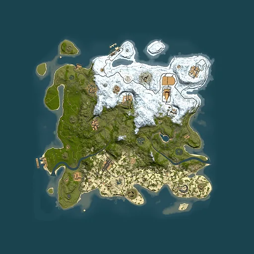 Rust map seed 1950935361, 4000x4000m top-down preview