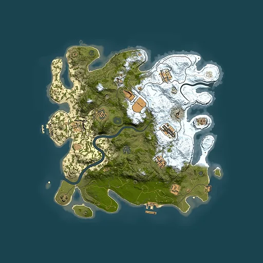 Rust map seed 573763570, 3700x3700m top-down preview
