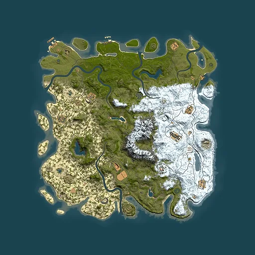 Rust map seed 48751821, 5150x5150m top-down preview