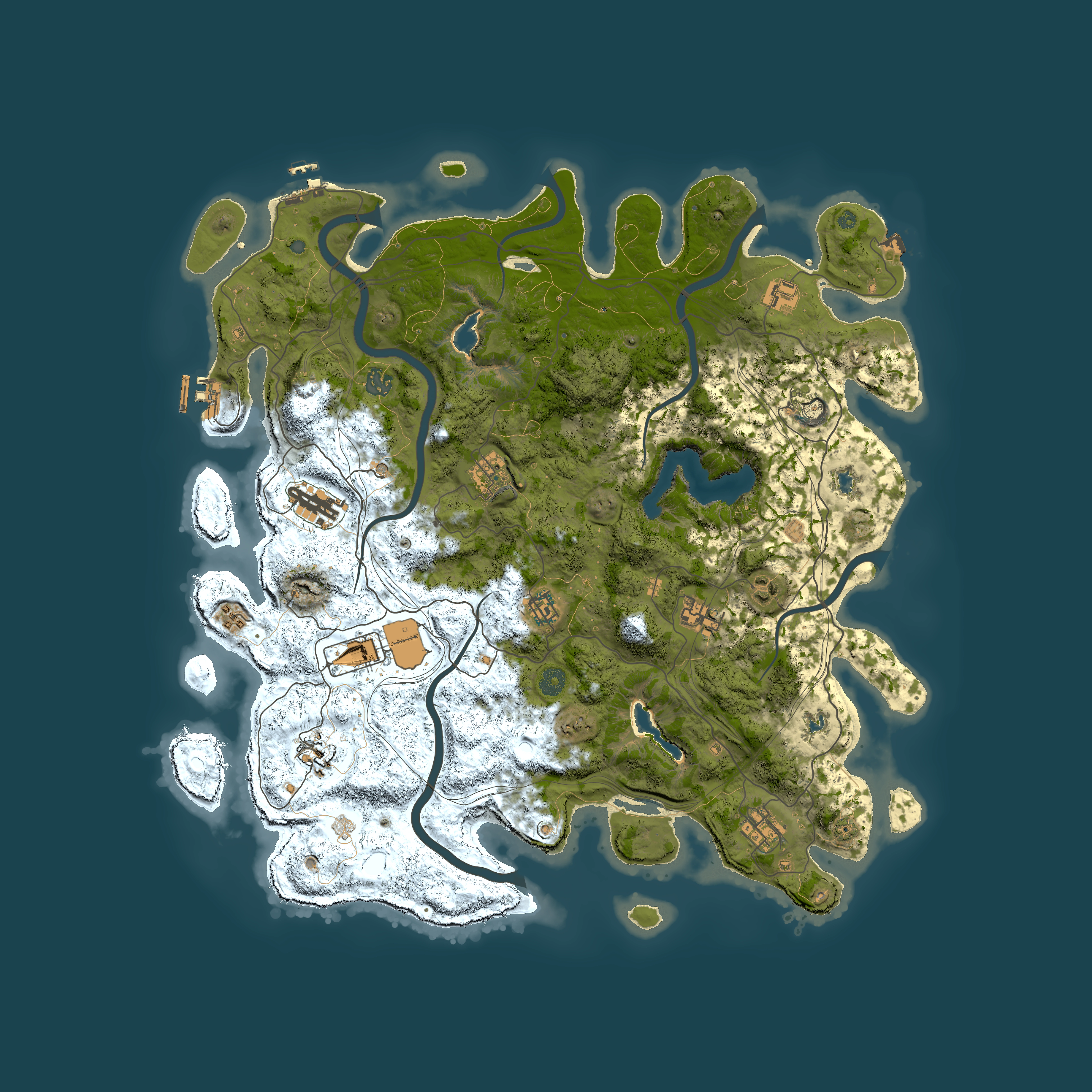 Full top-down render of Rust map seed 437562777, 4650x4650m