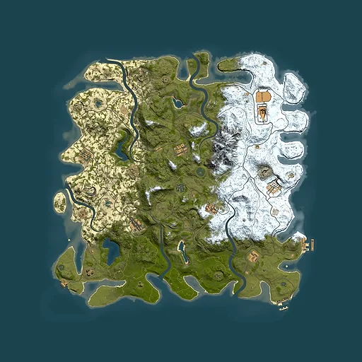 Rust map seed 1984011596, 5000x5000m top-down preview