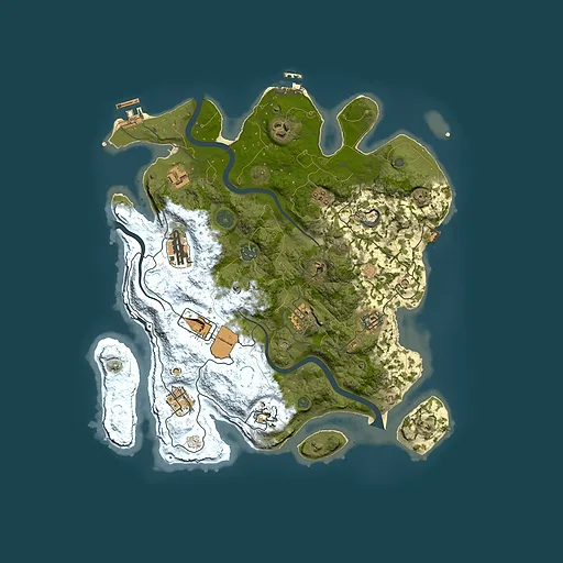 Rust map seed 886120505, 3700x3700m top-down preview