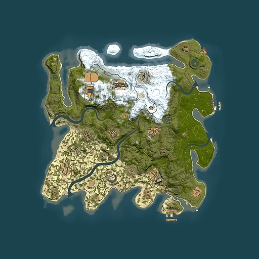 Rust map seed 1047474948, 3850x3850m top-down preview