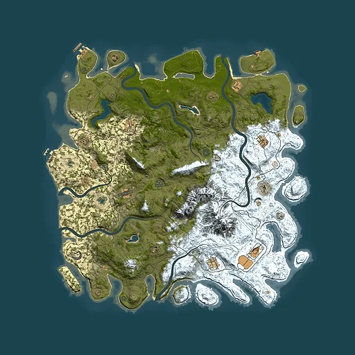 Rust map seed 1386530743, 5350x5350m top-down preview