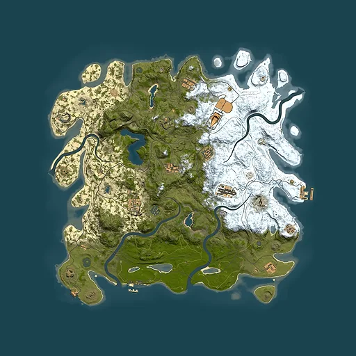 Rust map seed 1028545182, 4600x4600m top-down preview