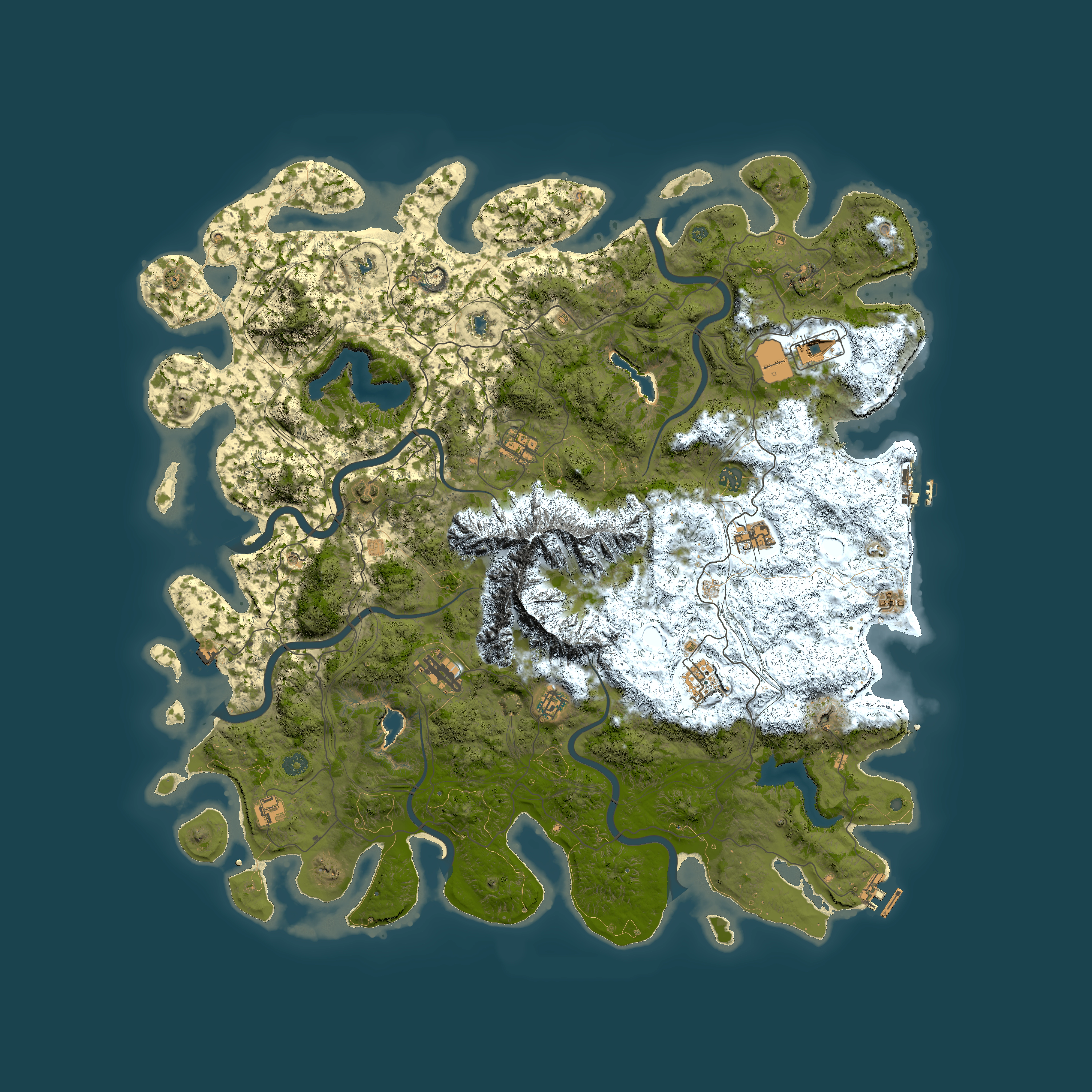 Full top-down render of Rust map seed 1088887506, 5400x5400m