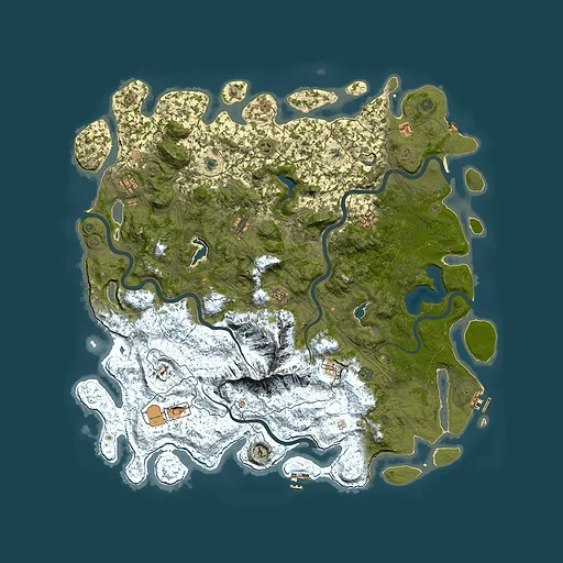 Rust map seed 199252374, 5650x5650m top-down preview