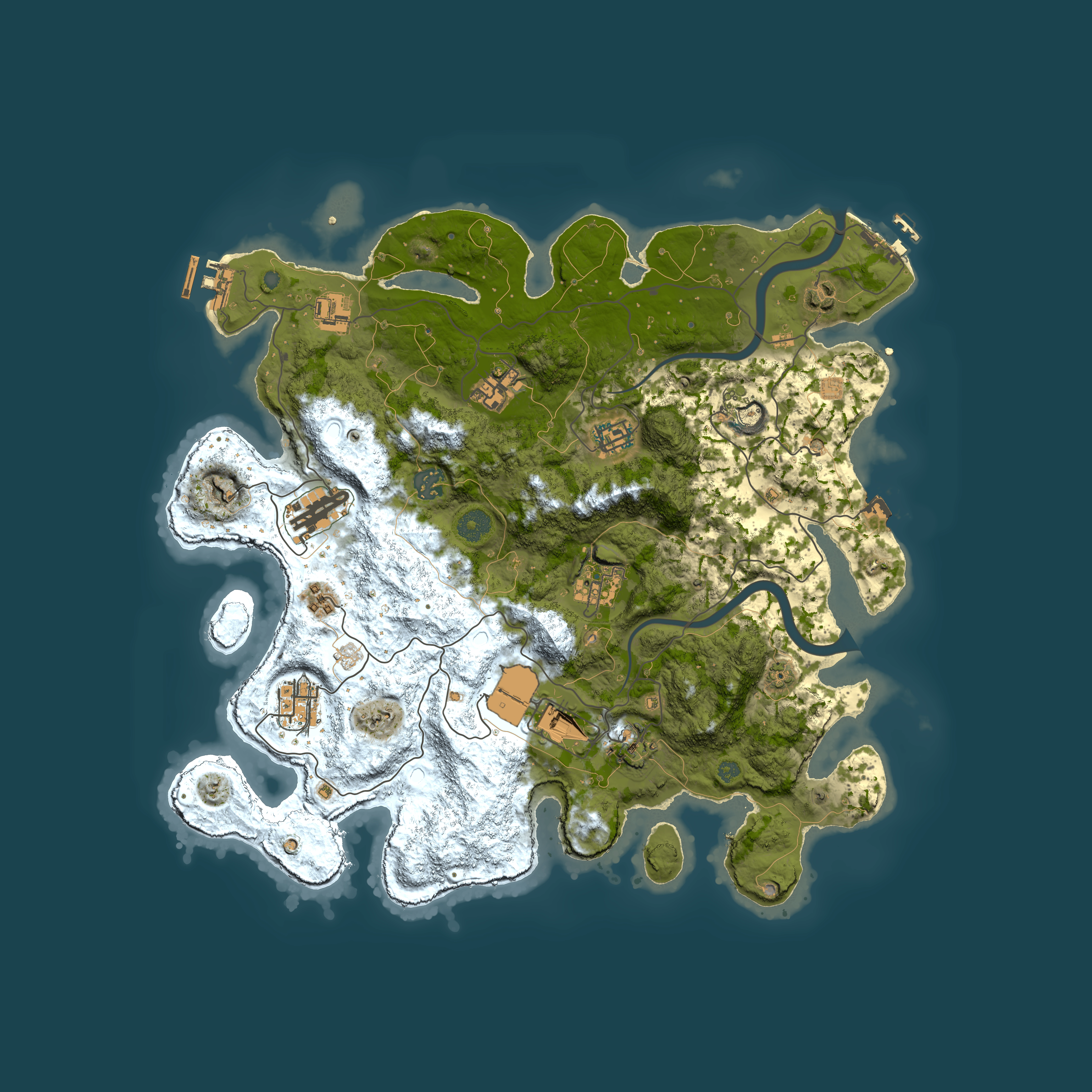 Full top-down render of Rust map seed 1179249986, 3900x3900m