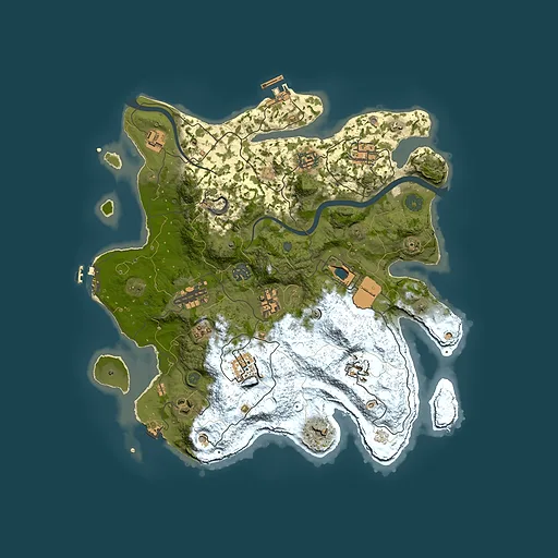Rust map seed 1391351319, 3650x3650m top-down preview