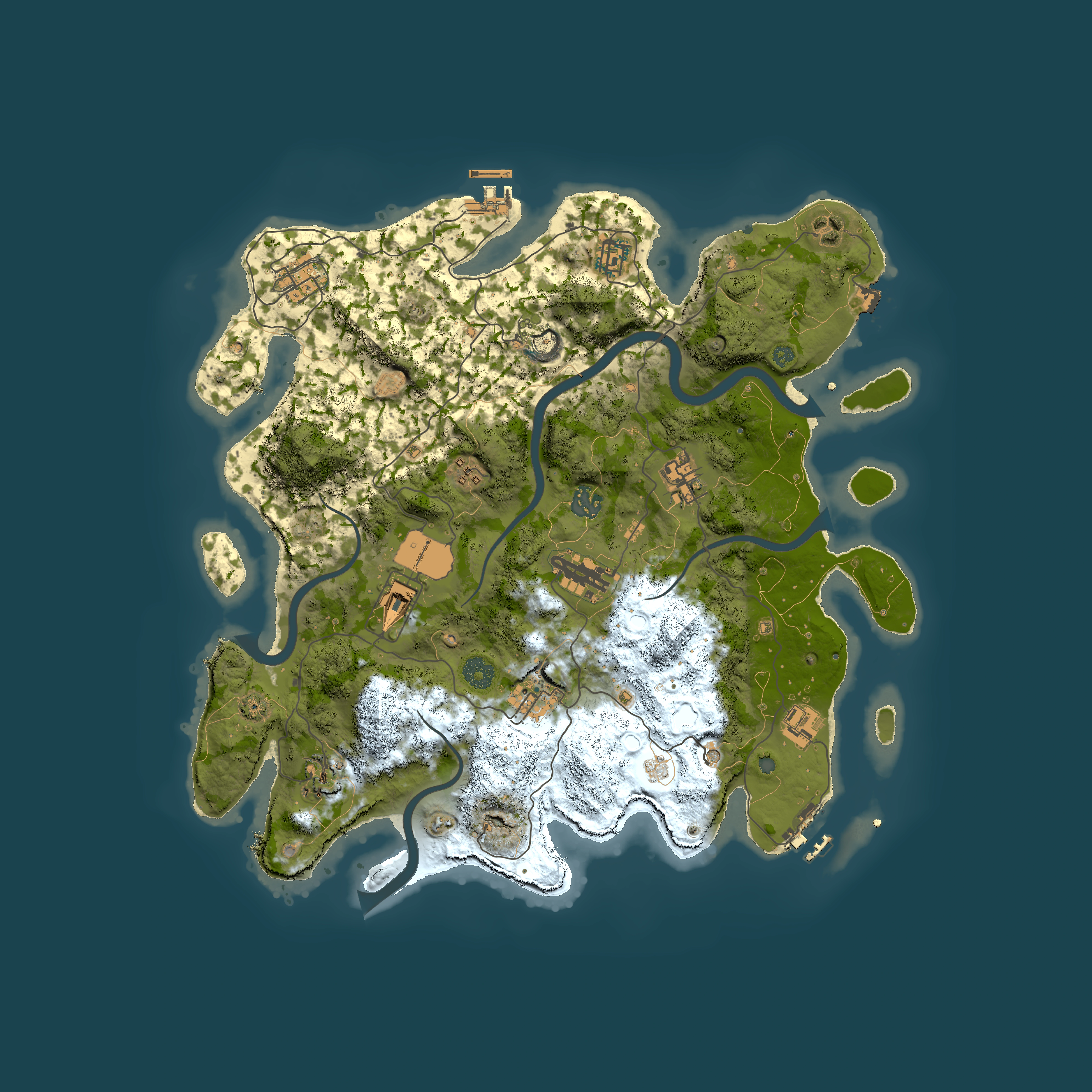 Full top-down render of Rust map seed 638912562, 3950x3950m