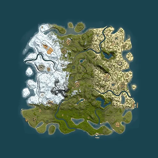 Rust map seed 2082757834, 5100x5100m top-down preview
