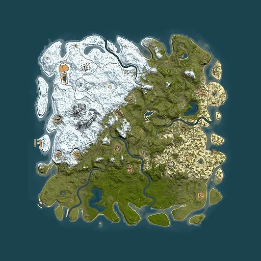 Rust map seed 209365302, 5700x5700m top-down preview
