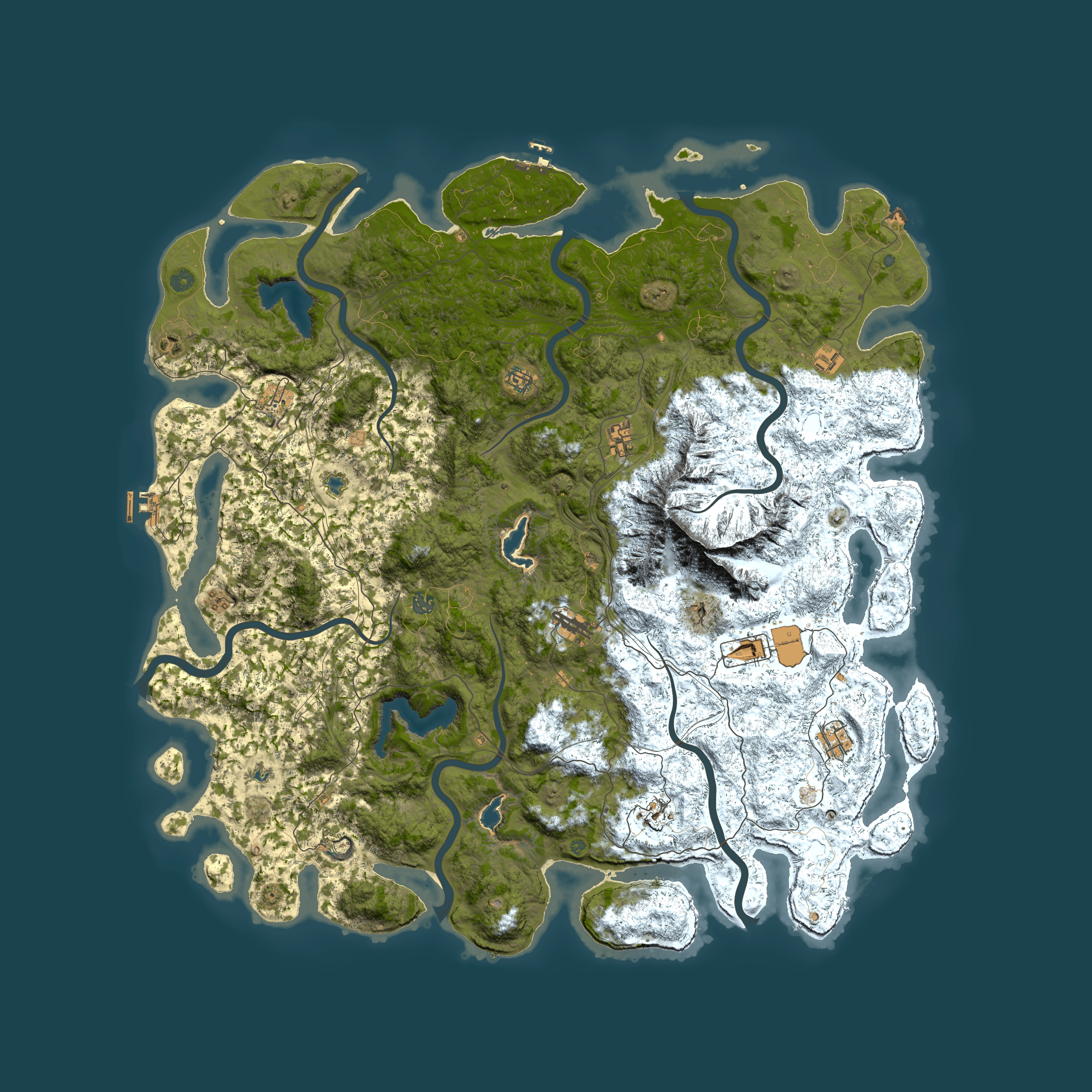 Full top-down render of Rust map seed 1727603040, 5700x5700m