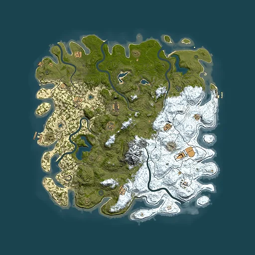Rust map seed 416572672, 5300x5300m top-down preview