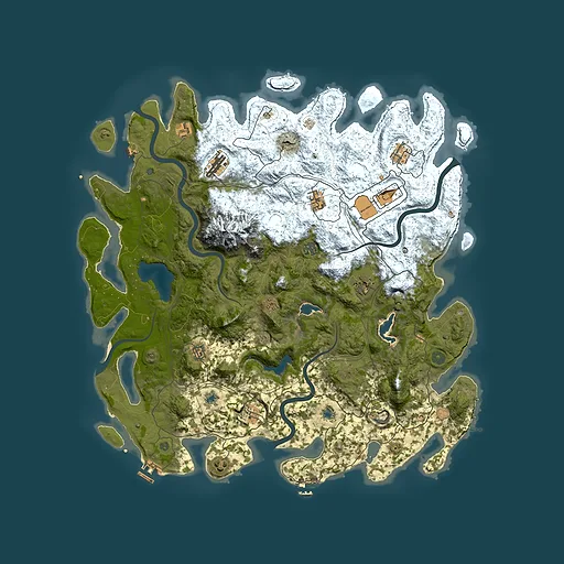 Rust map seed 356585714, 5000x5000m top-down preview