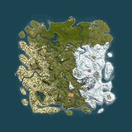 Rust map seed 766245974, 5450x5450m top-down preview