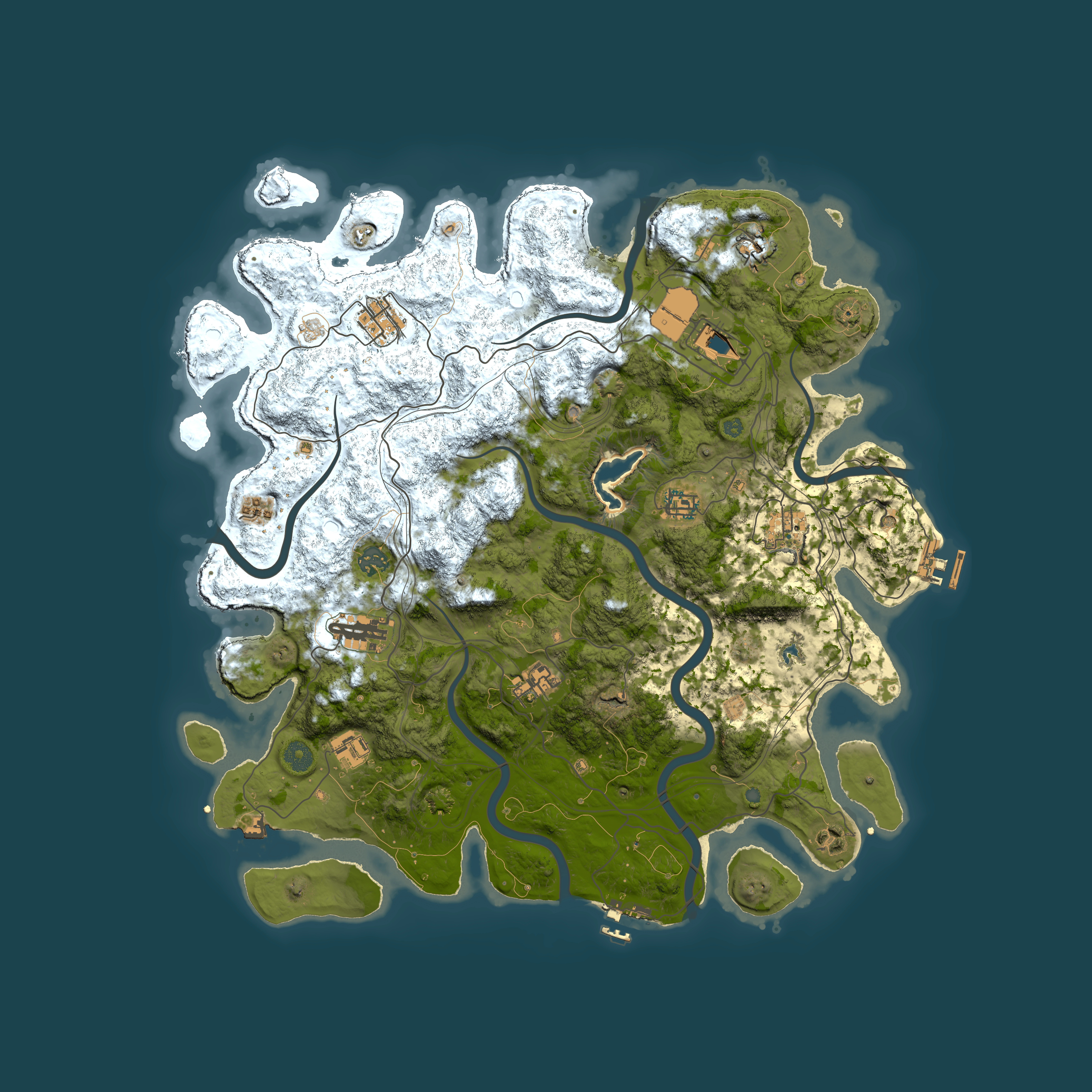 Full top-down render of Rust map seed 1533680257, 4350x4350m