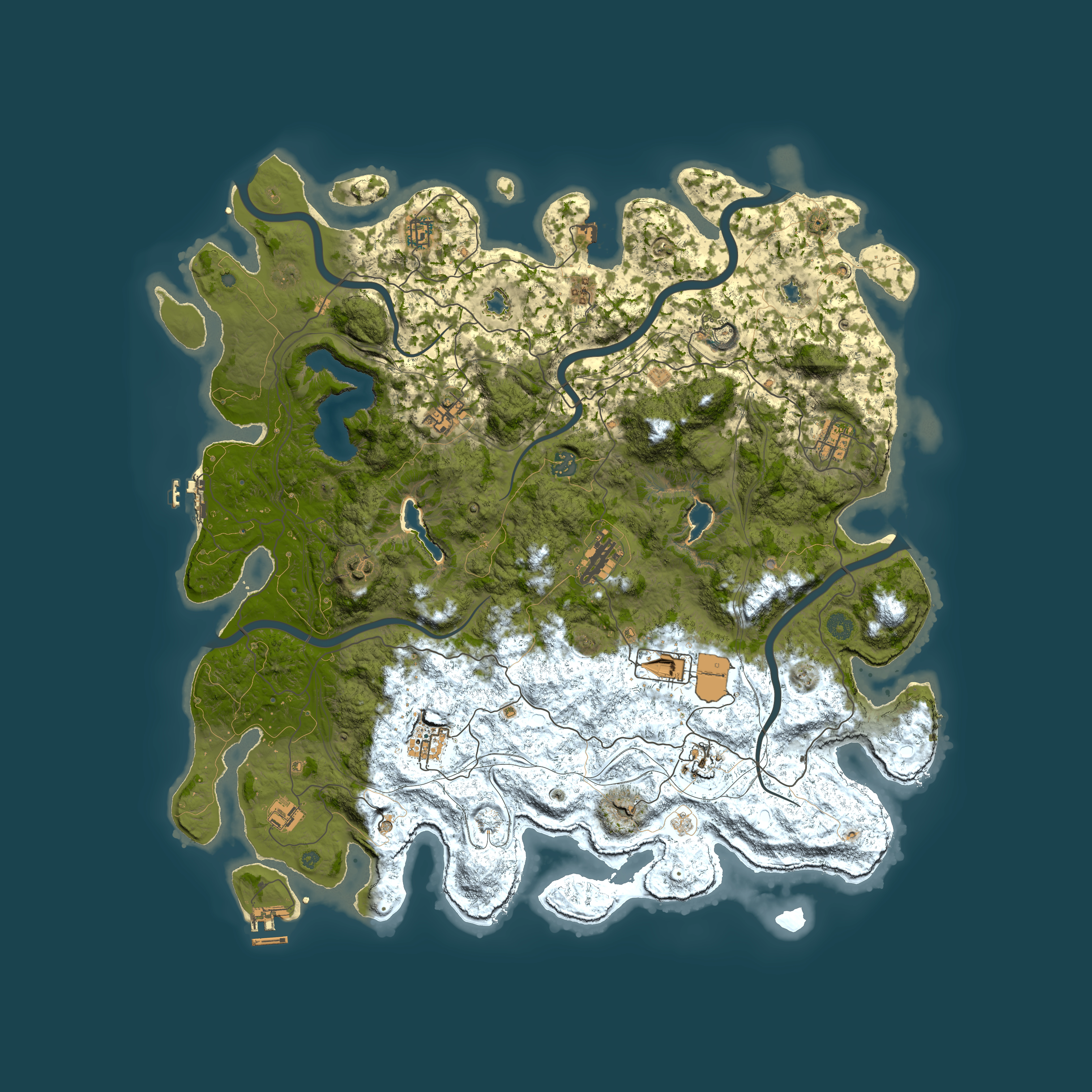 Full top-down render of Rust map seed 1679392039, 4900x4900m
