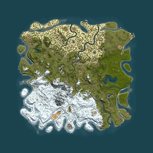 Rust map seed 94555628, 5800x5800m top-down preview