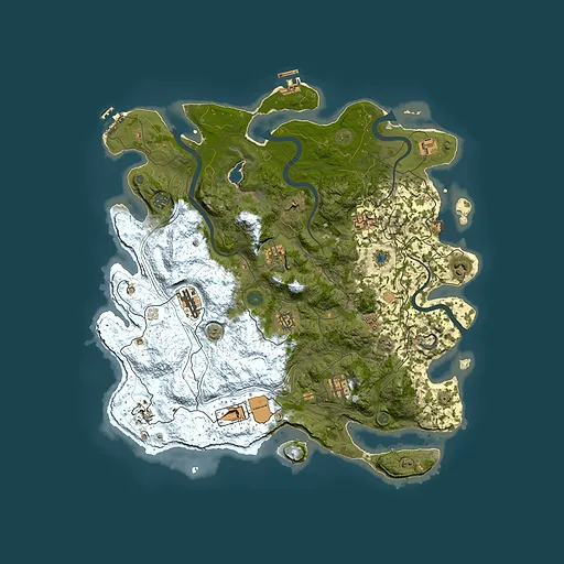 Rust map seed 582807974, 4300x4300m top-down preview