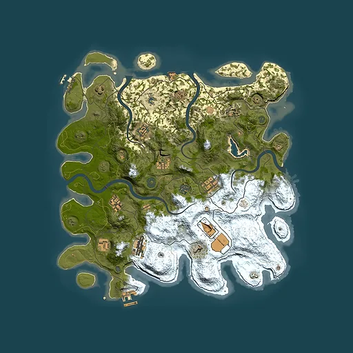 Rust map seed 1564576562, 4050x4050m top-down preview
