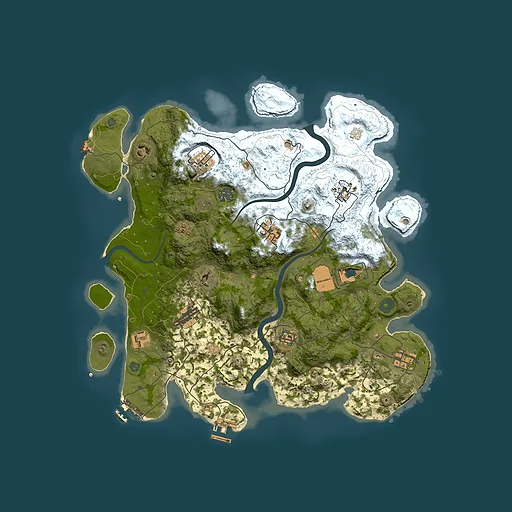 Rust map seed 161403889, 3900x3900m top-down preview