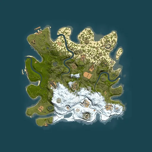 Rust map seed 434245132, 3750x3750m top-down preview