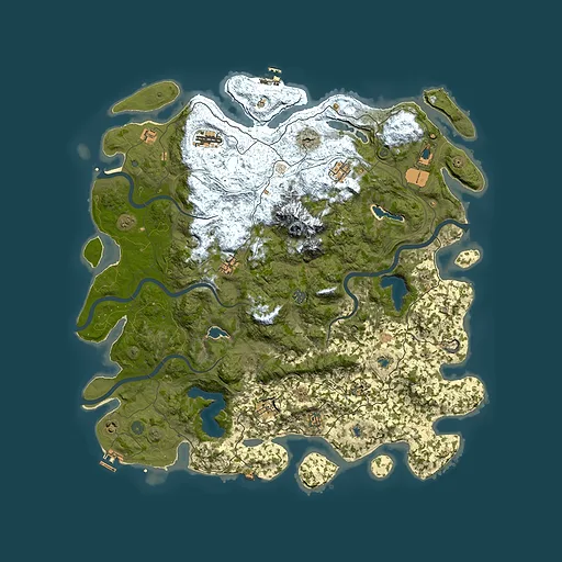 Rust map seed 1555940438, 5150x5150m top-down preview