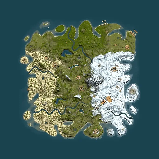 Rust map seed 774666129, 5150x5150m top-down preview