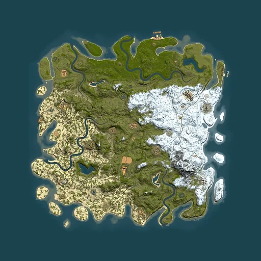 Rust map seed 2006756211, 5500x5500m top-down preview