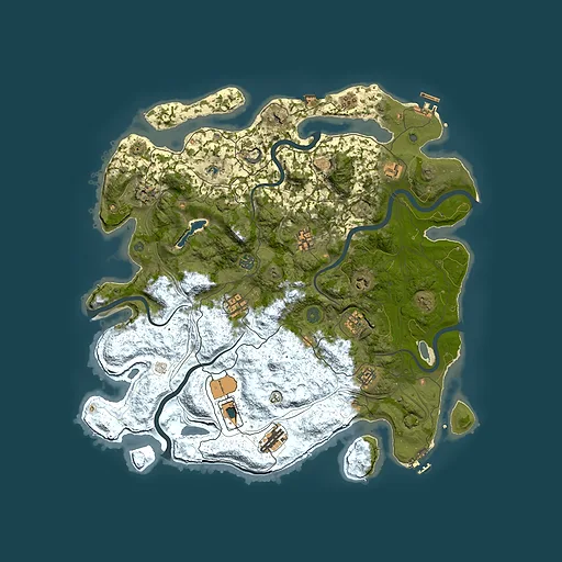 Rust map seed 1218049208, 4400x4400m top-down preview