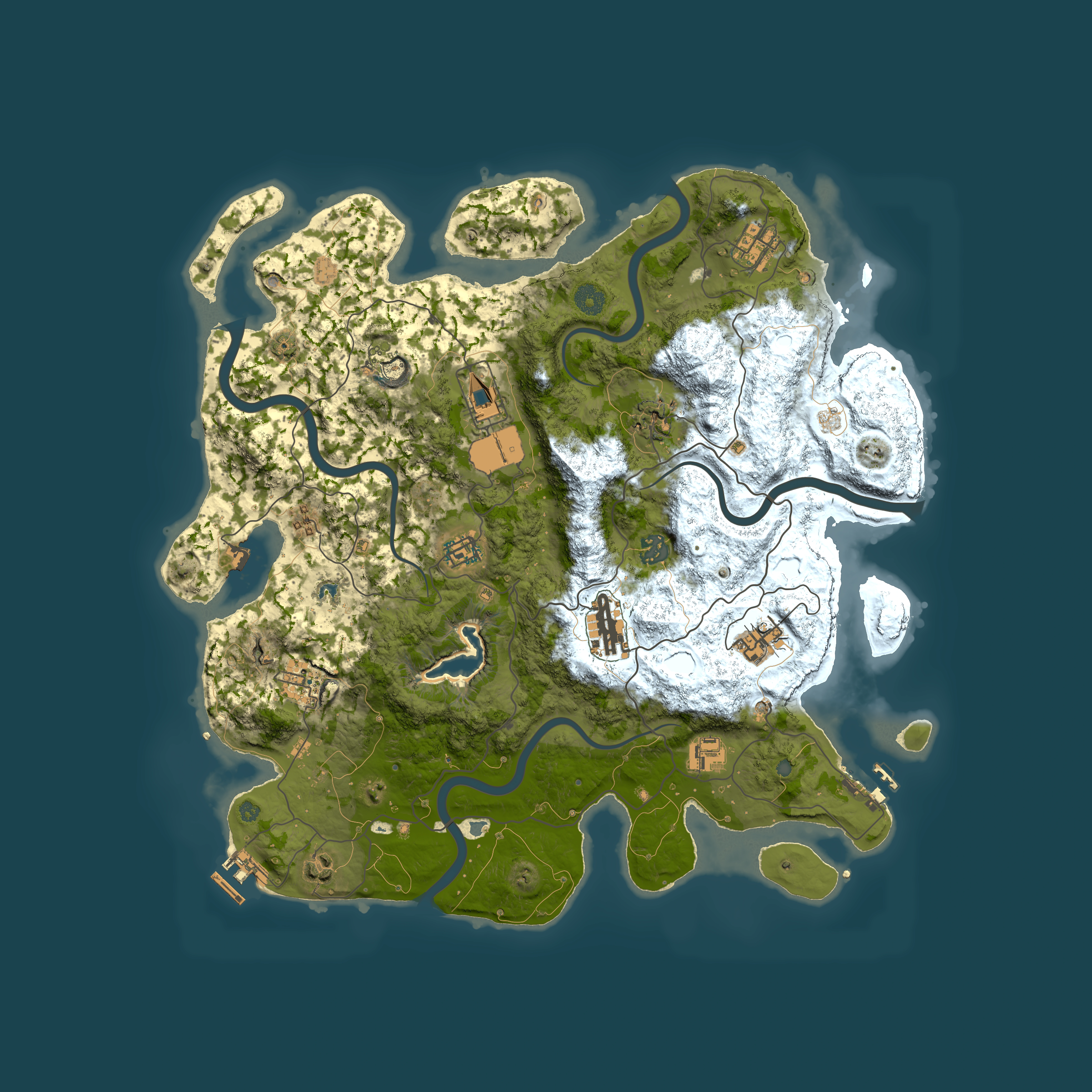 Full top-down render of Rust map seed 1333288119, 4150x4150m