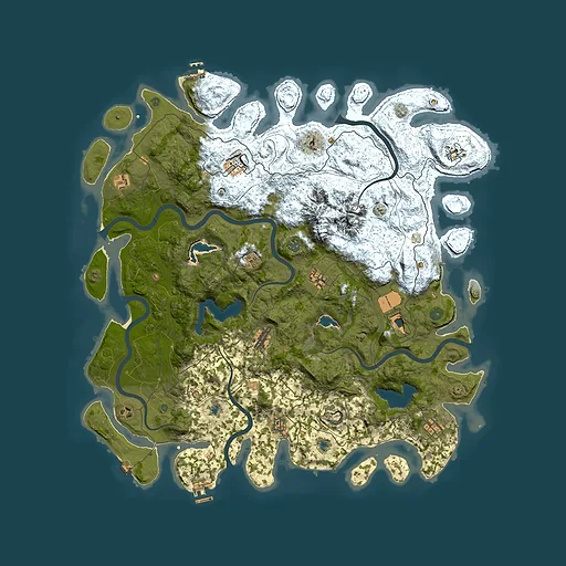 Rust map seed 387484154, 5100x5100m top-down preview