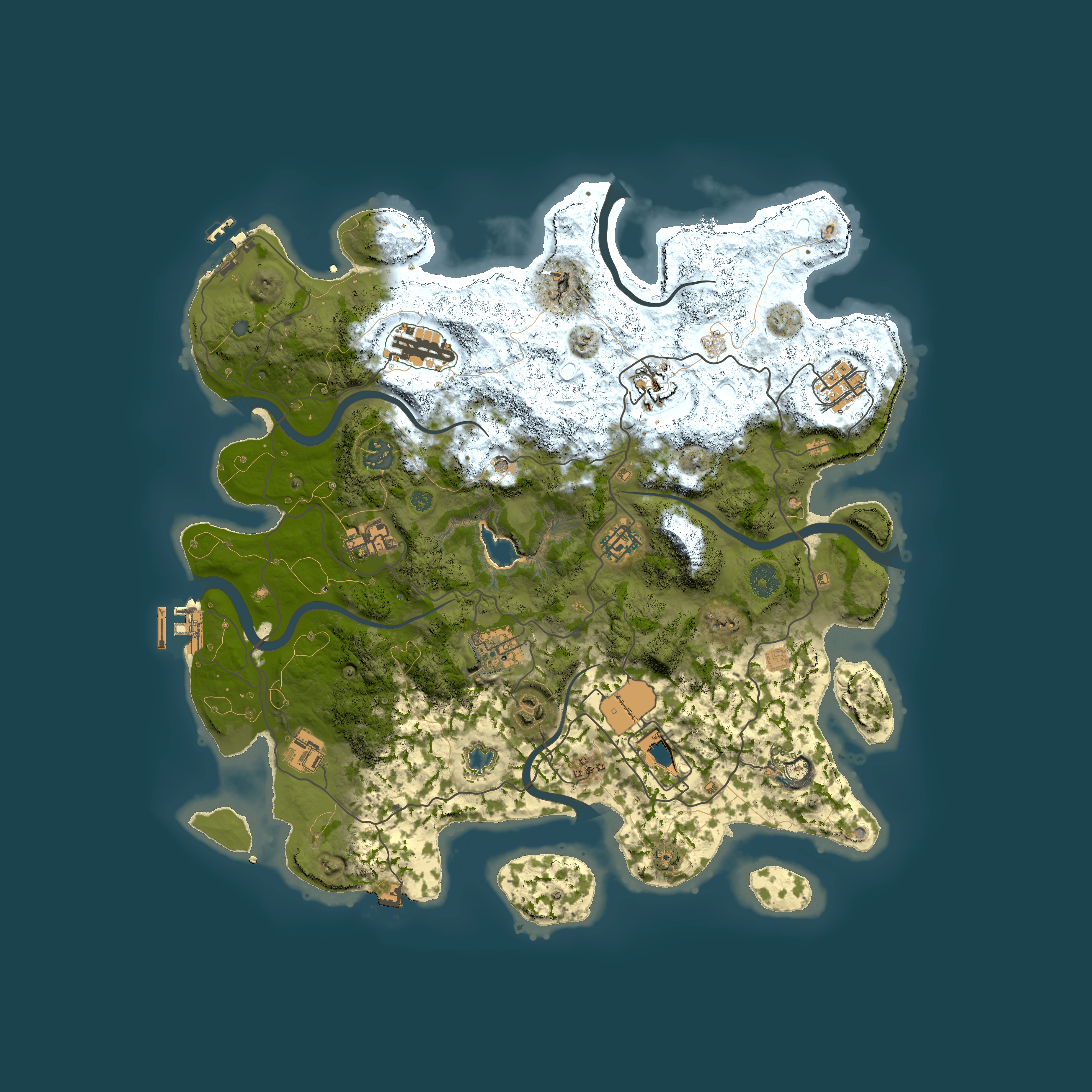 Full top-down render of Rust map seed 1954732787, 4050x4050m