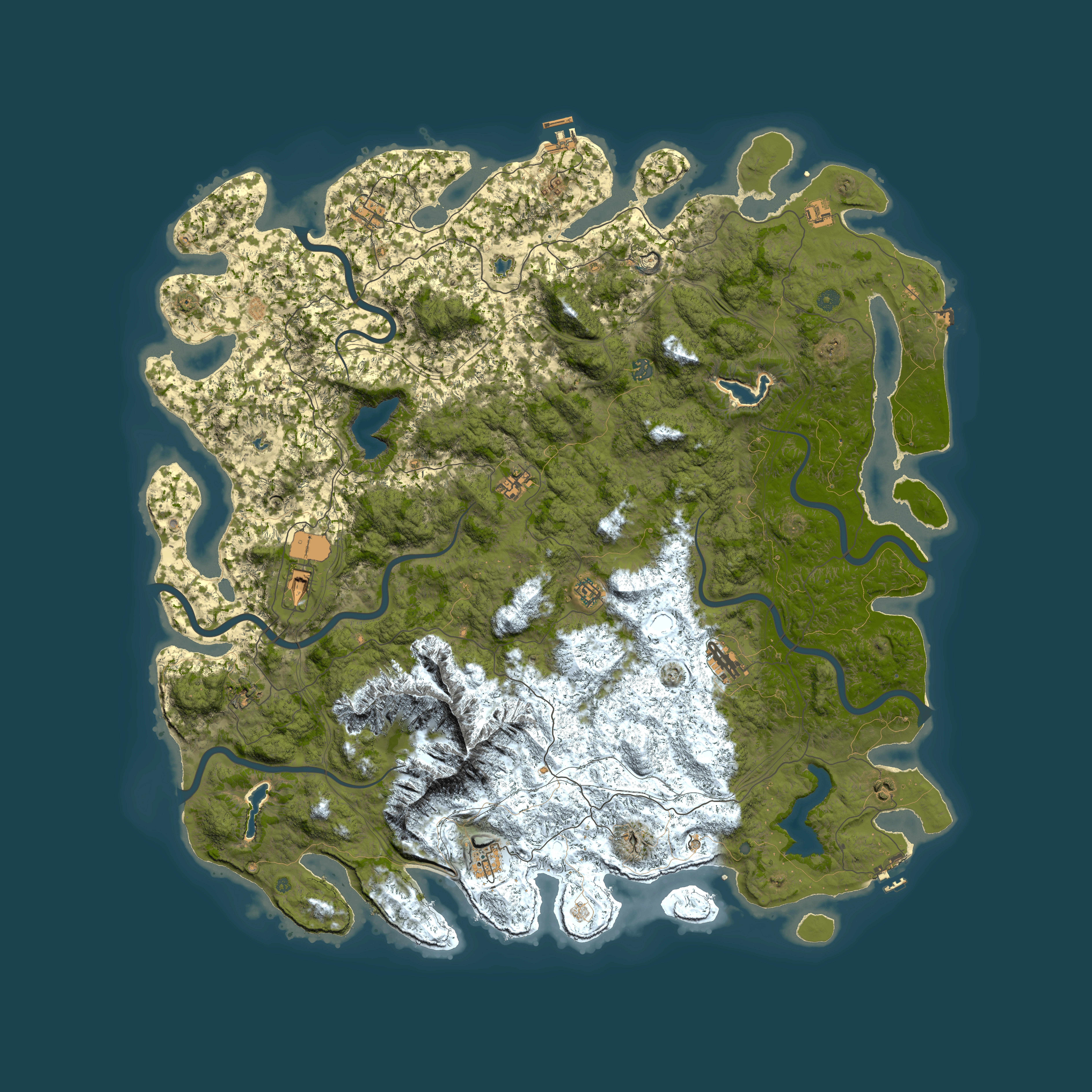 Full top-down render of Rust map seed 1949869850, 5900x5900m