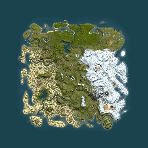 Rust map seed 1039431590, 5350x5350m top-down preview