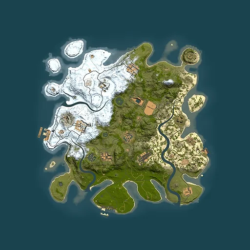 Rust map seed 992536332, 3700x3700m top-down preview