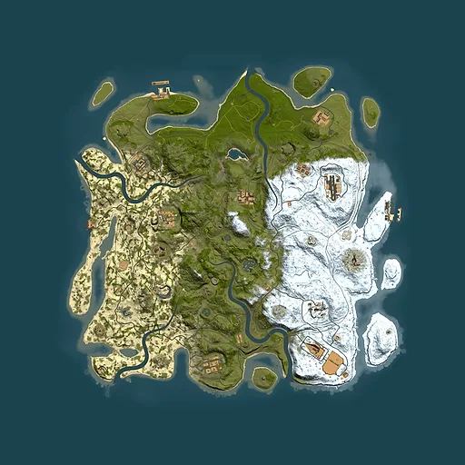 Rust map seed 658548268, 4350x4350m top-down preview